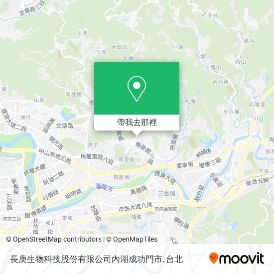 長庚生物科技股份有限公司內湖成功門市地圖