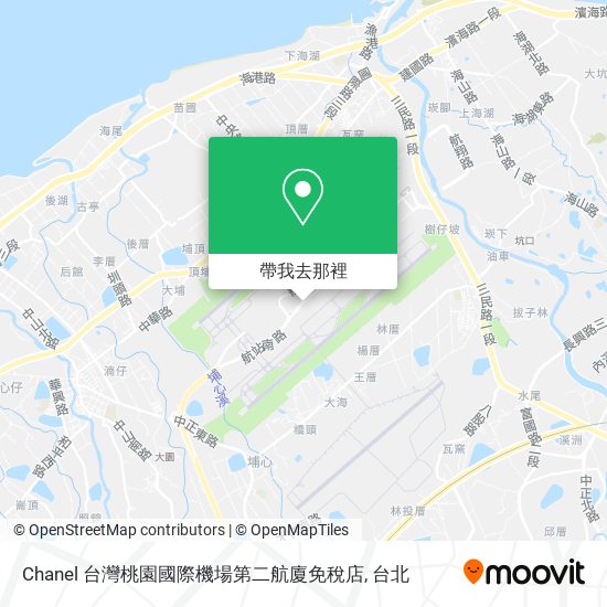 Chanel 台灣桃園國際機場第二航廈免稅店地圖