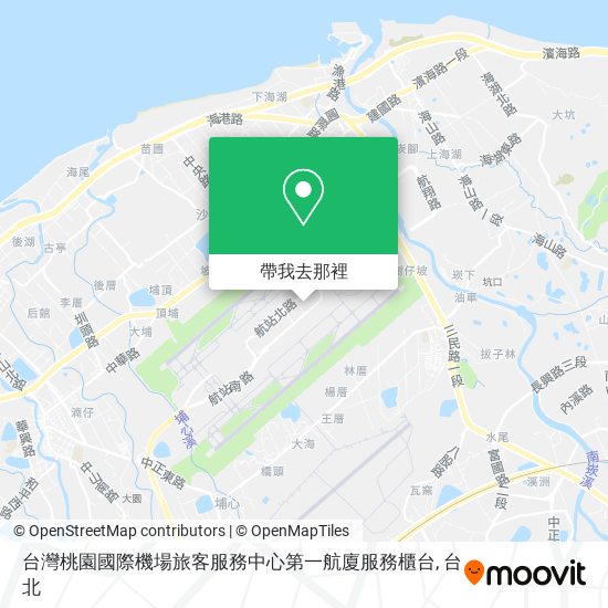 台灣桃園國際機場旅客服務中心第一航廈服務櫃台地圖