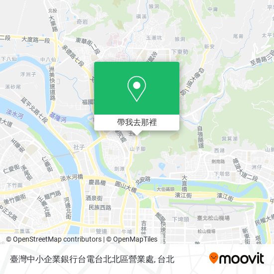 臺灣中小企業銀行台電台北北區營業處地圖