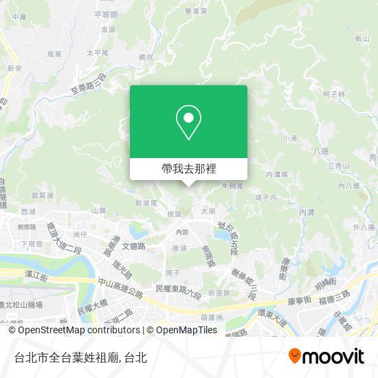 台北市全台葉姓祖廟地圖