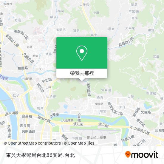 東吳大學郵局台北86支局地圖