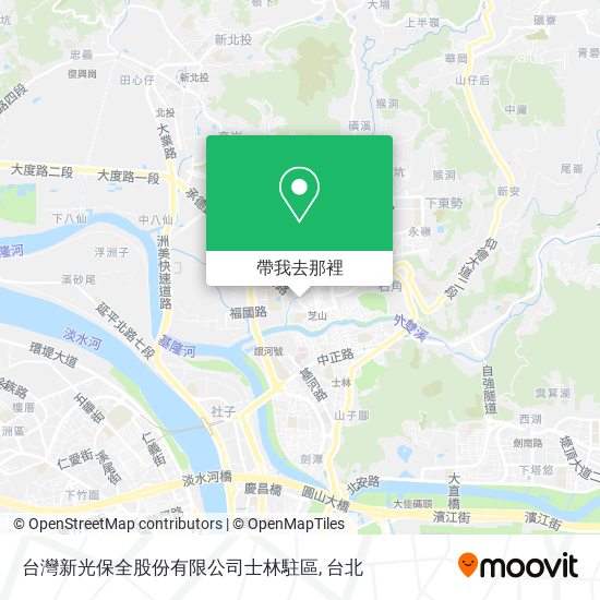 台灣新光保全股份有限公司士林駐區地圖