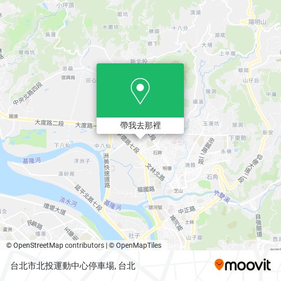 台北市北投運動中心停車場地圖