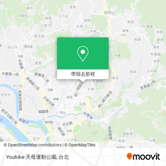 Youbike-天母運動公園地圖