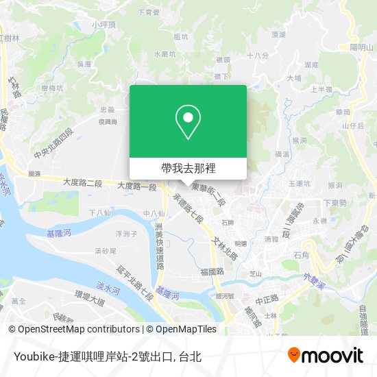 Youbike-捷運唭哩岸站-2號出口地圖