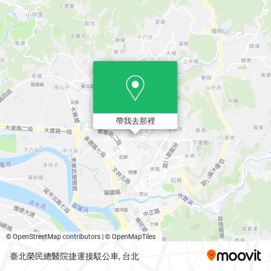 臺北榮民總醫院捷運接駁公車地圖