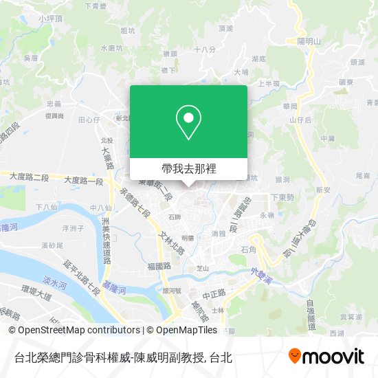 台北榮總門診骨科權威-陳威明副教授地圖