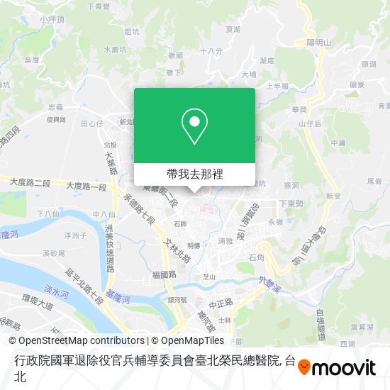 行政院國軍退除役官兵輔導委員會臺北榮民總醫院地圖