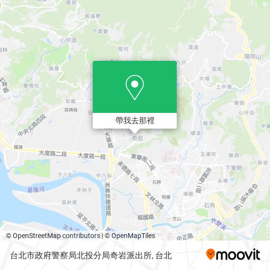 台北市政府警察局北投分局奇岩派出所地圖