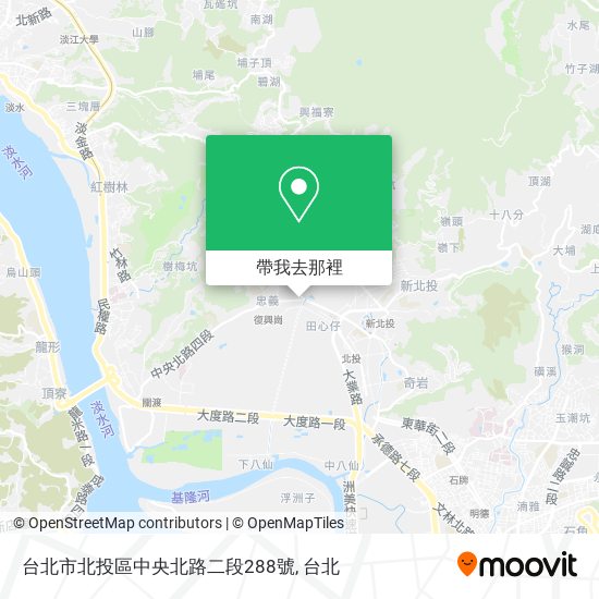 台北市北投區中央北路二段288號地圖