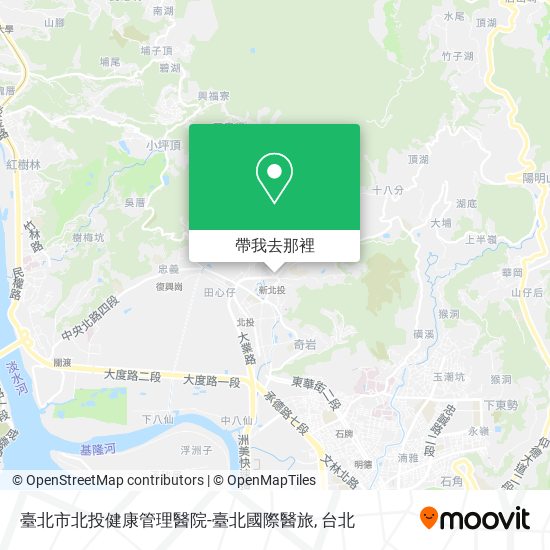 臺北市北投健康管理醫院-臺北國際醫旅地圖