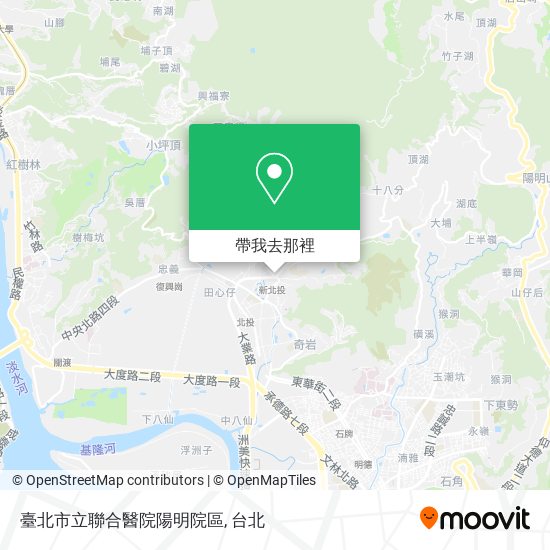 臺北市立聯合醫院陽明院區地圖