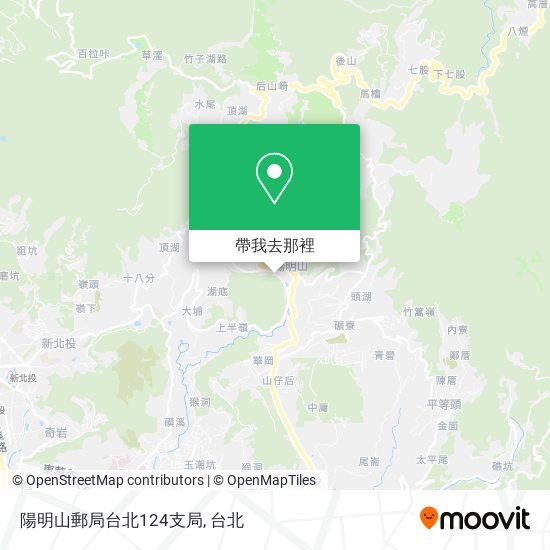 陽明山郵局台北124支局地圖