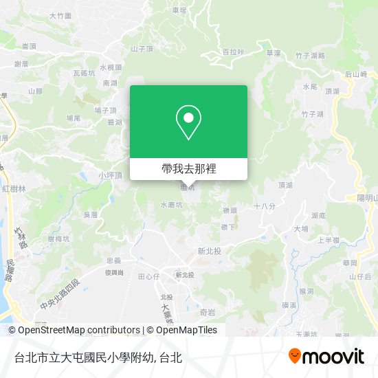 台北市立大屯國民小學附幼地圖
