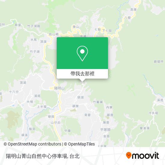 陽明山菁山自然中心停車場地圖