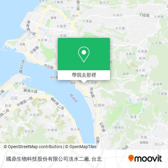 國鼎生物科技股份有限公司淡水二廠地圖