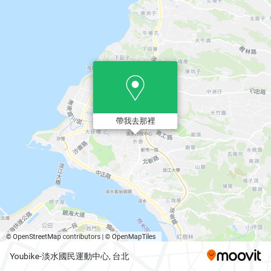 Youbike-淡水國民運動中心地圖