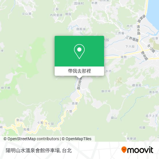 陽明山水溫泉會館停車場地圖