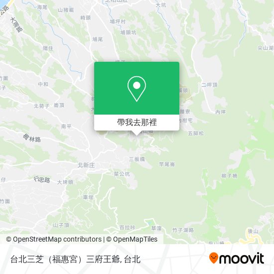 台北三芝（福惠宮）三府王爺地圖