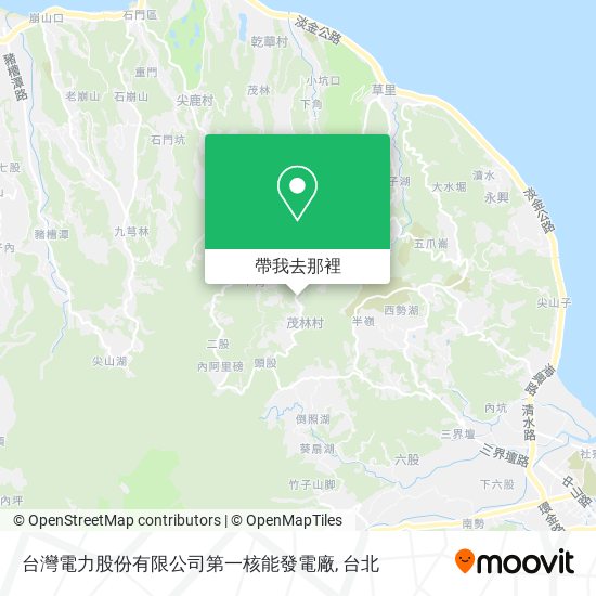 台灣電力股份有限公司第一核能發電廠地圖