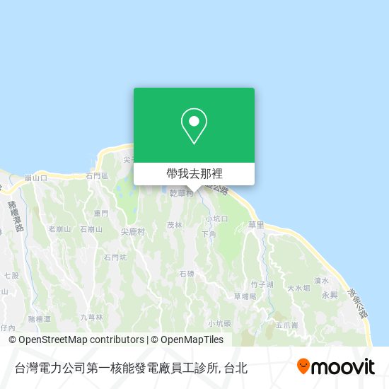 台灣電力公司第一核能發電廠員工診所地圖
