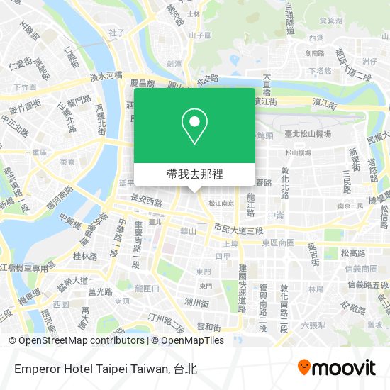Emperor Hotel Taipei Taiwan地圖