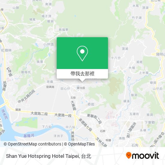 Shan Yue Hotspring Hotel Taipei地圖