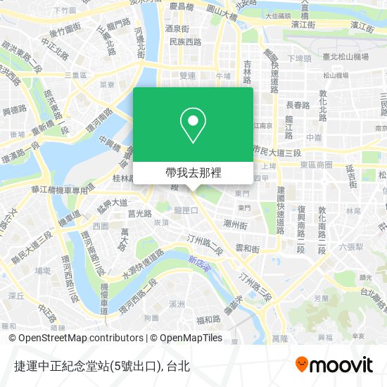 捷運中正紀念堂站(5號出口)地圖