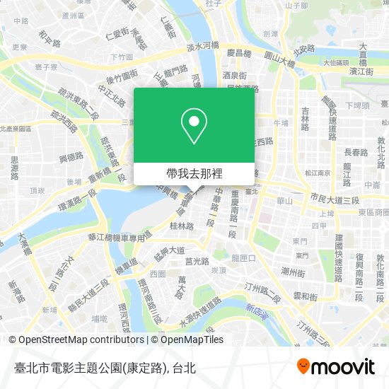 臺北市電影主題公園(康定路)地圖