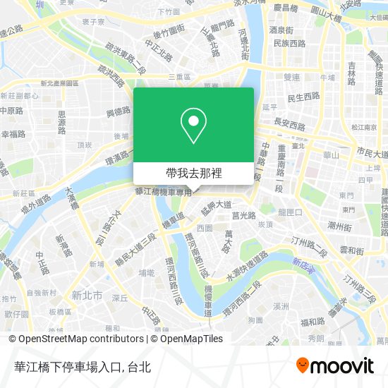 華江橋下停車場入口地圖