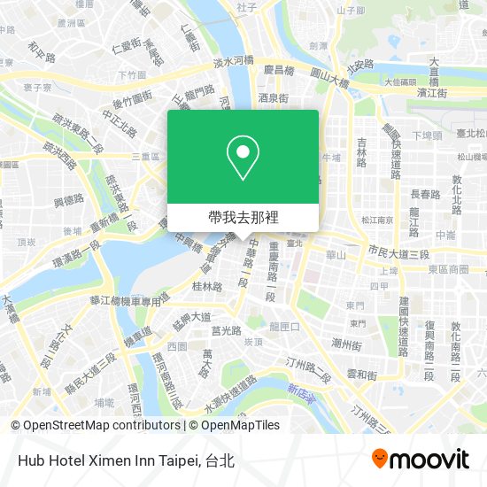 Hub Hotel Ximen Inn Taipei地圖