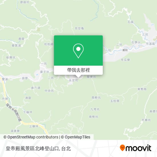 皇帝殿風景區北峰登山口地圖