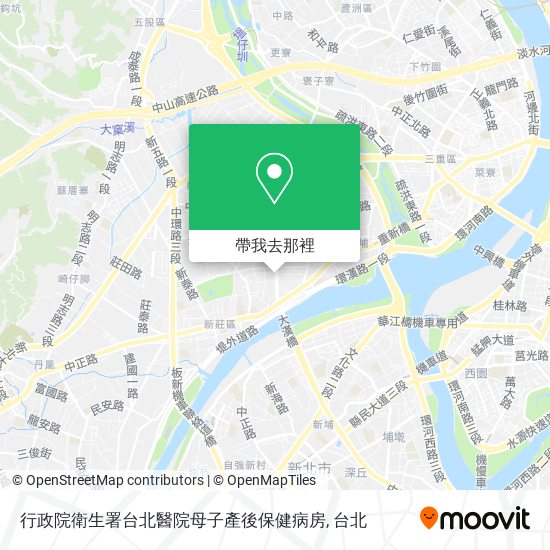 行政院衛生署台北醫院母子產後保健病房地圖