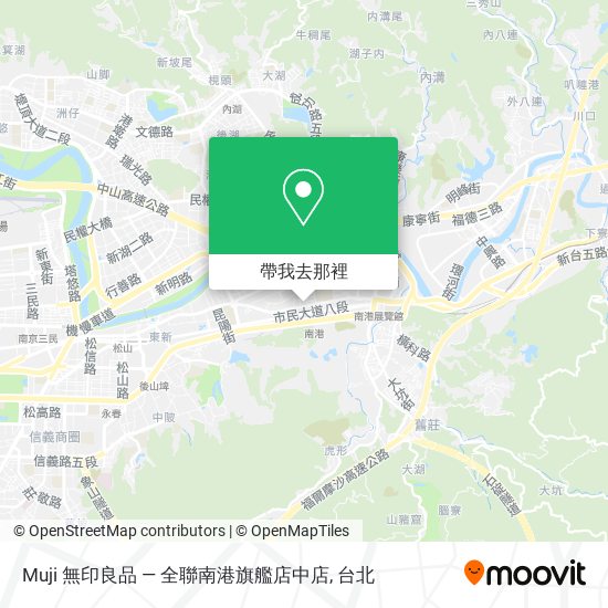 Muji 無印良品 — 全聯南港旗艦店中店地圖