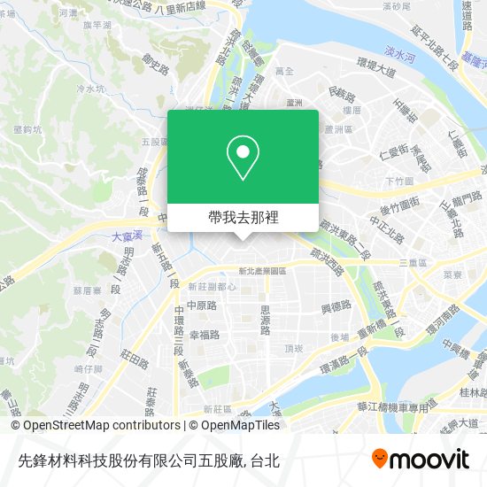 先鋒材料科技股份有限公司五股廠地圖