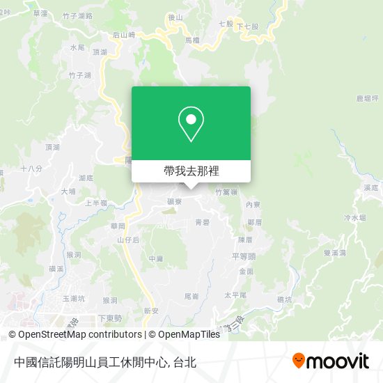 中國信託陽明山員工休閒中心地圖