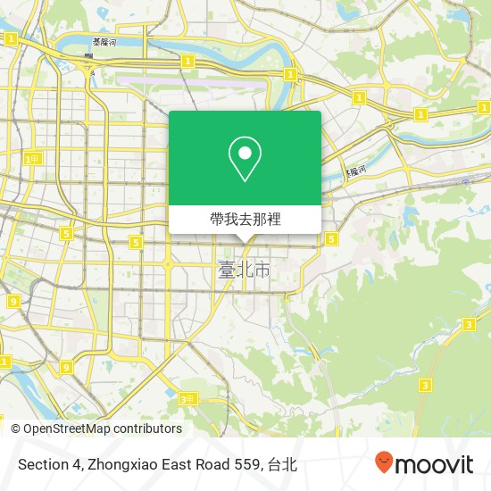 Section 4, Zhongxiao East Road 559地圖