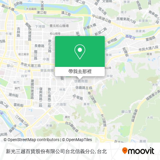 新光三越百貨股份有限公司台北信義分公地圖