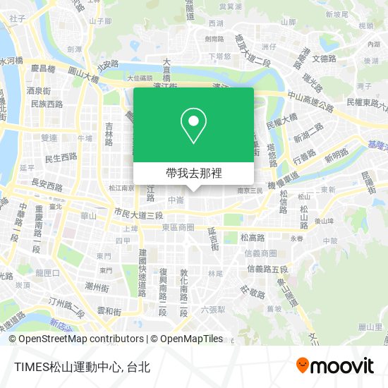 TIMES松山運動中心地圖