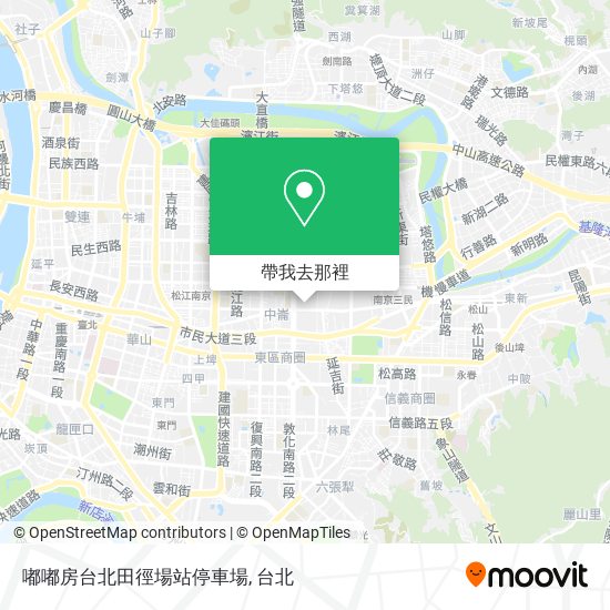 嘟嘟房台北田徑場站停車場地圖