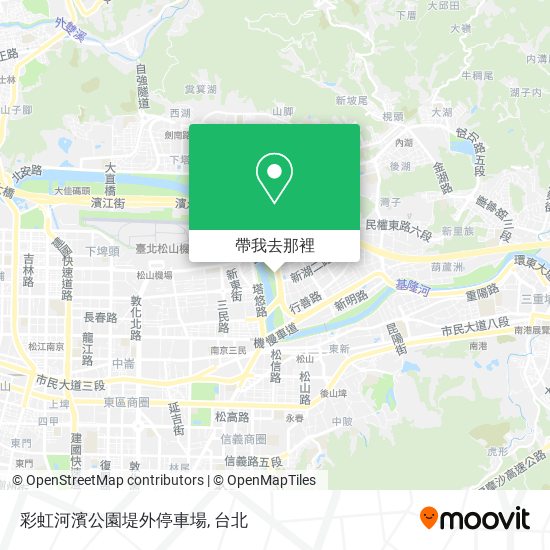 彩虹河濱公園堤外停車場地圖