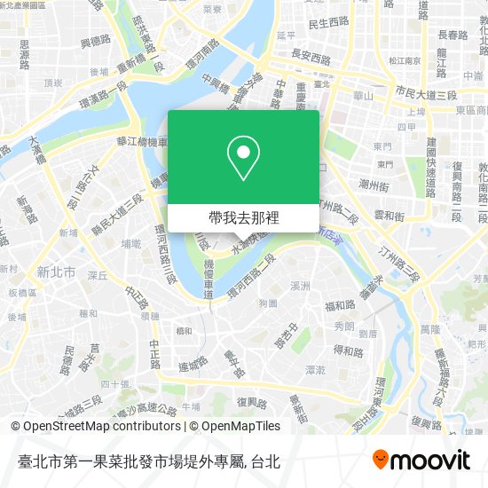臺北市第一果菜批發市場堤外專屬地圖