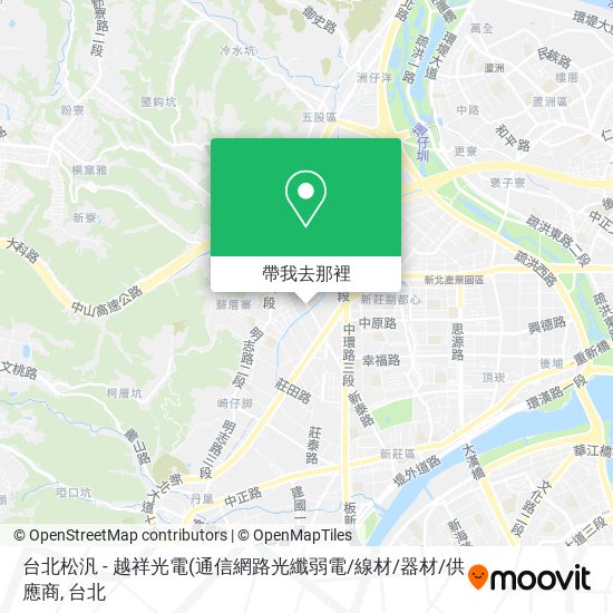 台北松汎 - 越祥光電地圖