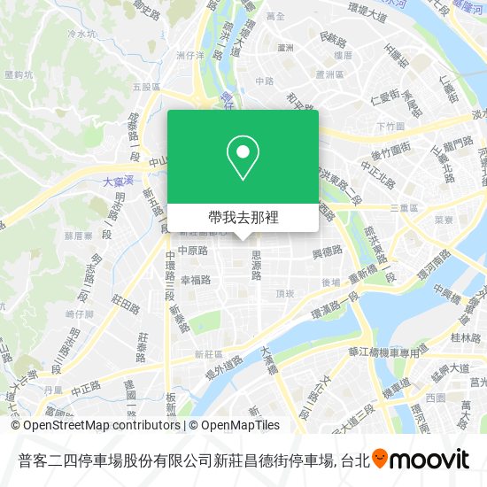 普客二四停車場股份有限公司新莊昌德街停車場地圖