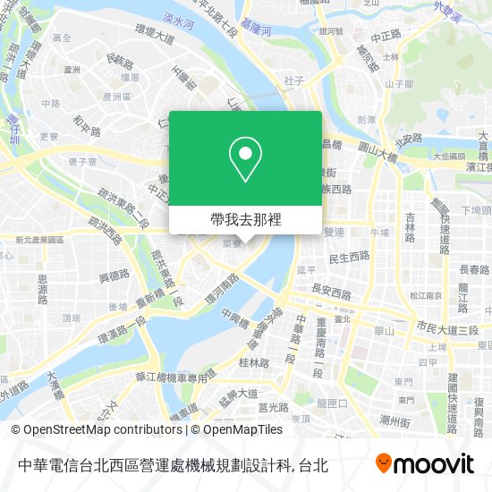 中華電信台北西區營運處機械規劃設計科地圖