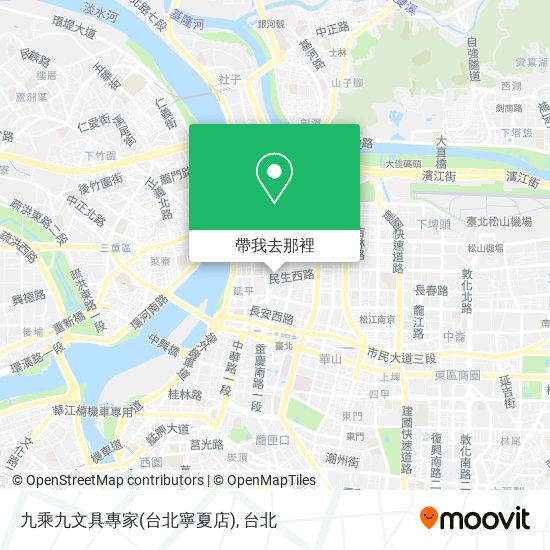 九乘九文具專家(台北寧夏店)地圖