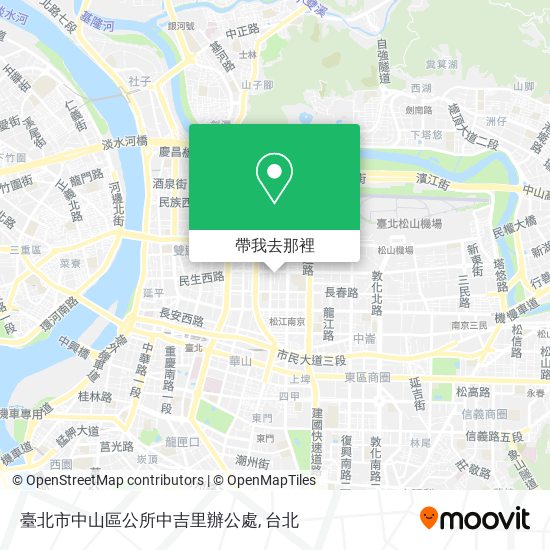 臺北市中山區公所中吉里辦公處地圖