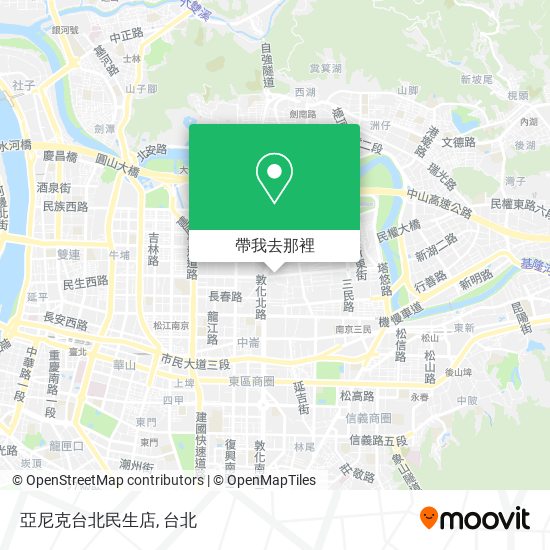 亞尼克台北民生店地圖