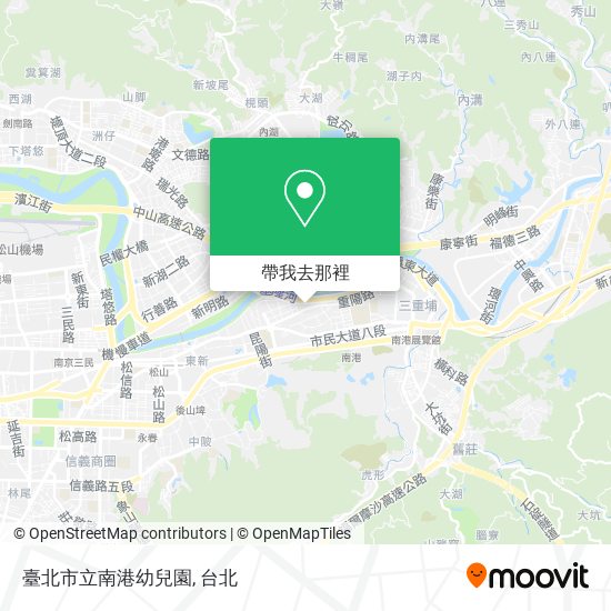 臺北市立南港幼兒園地圖
